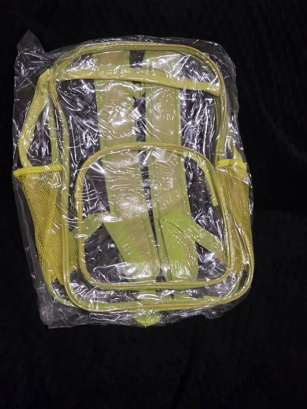 Kids Clear Yellow Backpack - Lightweight School Bag